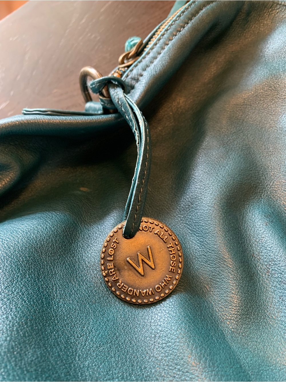 Wanderers The Banff Teal Leather Women's Hand Bag - Picture 10 of 16